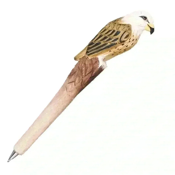 4 Hand Carved Wooden Animal Pens 1 Bear Hugging Log Holder 5 Pc Rustic Cabin - Picture 10 of 16